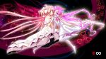  absurdres bow comparison crossover dress elbow_gloves gloves goddess_madoka hair_bow heartcatch_precure! highres infinite_precure infinity kaname_madoka long_hair look-alike magical_girl mahou_shoujo_madoka_magica mugen_silhouette multiple_girls pink_hair precure sirills smile space spoilers thigh-highs thighhighs trait_connection twintails ultimate_madoka very_long_hair white_gloves yellow_eyes 