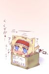  alice_margatroid animal_ears benauxi blonde_hair blue_eyes blush box cardboard_box cat_ears cat_tail dirty fang fish_bone fish_bones for_adoption girl_in_a_box hairband hazuki_ruu in_box in_container kemonomimi_mode open_mouth solo tail tears touhou translated translation_request 