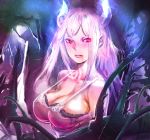  bow_(artist) bow_(bhp) breasts bust cleavage colorful horns large_breasts long_hair original pink_hair red_eyes solo 