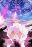  from_below kaname_madoka lia-sama madoka_runes magical_girl mahou_shoujo_madoka_magica pink_hair sky twintails weapon 
