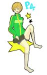  brown_eyes brown_hair persona persona_4 satonaka_chie short_hair star 