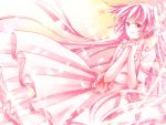  dress kaname_madoka long_hair mahou_shoujo_madoka_magica pink_hair polychromatic 
