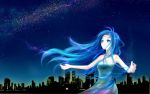  blue_eyes blue_hair city denpa_onna_to_seishun_otoko long_hair night soft_beauty touwa_erio 