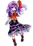  1girl dress hair_bow headband highres original purple_eyes purple_hair shikei_(jigglypuff) solo violet_eyes 