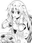  +_+ 1girl curry eating food gloves long_hair school_uniform shokuhou_misaki skirt solo to_aru_kagaku_no_railgun to_aru_majutsu_no_index watarai_keiji 
