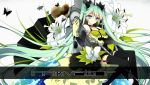  butterfly dress flower flowers gloves hatsune_miku microphone rittu smile solo thigh-highs thighhighs twintails vocaloid 