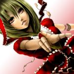  bow bust doll_joints dutch_angle foreshortening frills front_ponytail green_hair hair_bow hands kagiyama_hina kousin312 long_hair pink_eyes ribbon solo touhou 