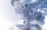  armor blue_hair cape closed_eyes fire_emblem fire_emblem:_kakusei gloves hug isa_(chiyo-s) krom my_unit 