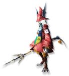  3d crest dragon final_fantasy final_fantasy_ix freija_crescent freya_crescent furry green_eyes hat head_wings highres official_art polearm rat spear square_(company) square_enix tail weapon 
