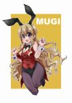  animal_ears blonde_hair blue_eyes bowtie bunny_ears bunnysuit k-on! kotobuki_tsumugi long_hair pantyhose vest water_waterfall wrist_cuffs 