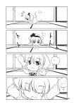  4koma ^_^ all_fours animal_ears blush blush_stickers bow cat_ears cat_tail chibi closed_eyes comic doujinshi fourth_wall ghost hairband high_res highres hitodama hoshino_souichirou kemonomimi kemonomimi_mode konpaku_youmu konpaku_youmu_(ghost) monochrome myon nekomimi silent_comic souin_kuhou tail touhou 