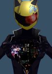  bikesuit celty_sturluson city durarara!! helmet kyo_(kuroichigo) moon night open_clothes red_moon reflection simple_background solo 