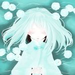  eyes_closed flower hands_clasped original solo sym_(s-a) white_hair 