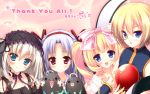  4girls blonde_hair blue_hair blush character_request hatopiyo hatori_piyoko highres lisette_vertorre long_hair momono_shiori monocle multiple_girls red_eyes ribbon rizetto_verutooru shoka_no_benedictus shoka_no_scholastica shoko_no_scholastica short_hair silver_hair smile tears twintails very_long_hair 