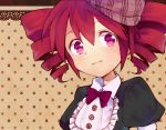  bow drill_hair duplicate face hat kasane_teto minami_haruya pink portrait red_hair redhead solo twintails uta utau vocaloid 