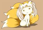  :3 fox_tail fusion hat kyubey mahou_shoujo_madoka_magica multiple_tails pun sitting solo suzu_(suzuko) tail touhou yakumo_ran yakumo_ran_(cosplay) yellow_eyes 