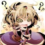  ? @_@ blonde_hair blush chibi confused doromizu fang hands_on_head mizuhashi_parsee open_mouth scarf solo touhou 