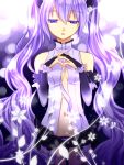  bridal_gauntlets elbow_gloves flower gloves hands_together hatsune_miku hatsune_miku_(append) highres long_hair miku_append navel necktie purple_eyes purple_hair thigh_gap thighs twintails very_long_hair violet_eyes vocaloid vocaloid_append yayoi_(egoistic_realism) 