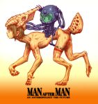  4n_(yon_enu) alien all_fours bad_id brown_hair cover cover_page creature english hooves human jimez_smoot&#039;s_descendant legs man_after_man nude parody personification riding riding_creature_engineered_by_jimez_smoot&#039;s_descendant short_hair spacesuit tail tattoo 