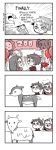  &gt;_&lt; 4chan 4koma comic couple deaf deer english goat highres monochrome original 