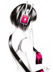  cable camisole closed_eyes copyright_request eyes_closed guitar headphones instrument sawasawa short_hair solo 