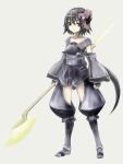  black_hair copyright_request musclecar polearm red_eyes short_hair solo weapon 