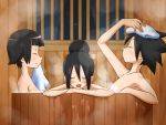  bathtub black_hair closed_eyes eyes_closed goriate itoshiki_nozomu kitsu_chiri komori_kiri long_hair multiple_girls nude sayonara_zetsubou_sensei shadow short_hair tsunetsuki_matoi when_you_see_it 