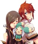  gloves green_eyes hair_over_one_eye long_hair luke_fon_fabre mieu red_hair redhead smile tales_of_(series) tales_of_the_abyss tear_grants yomo_(yomo13218) 