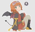  blush boots goggles goggles_on_head green_eyes josephine-843 orange_hair rita_mordio short_hair solo tail tales_of_(series) tales_of_vesperia wings 