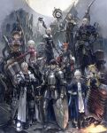  5boys 5girls absurdres adventurer_(ff14) alisaie_leveilleur alphinaud_leveilleur animal_ears animal_hood armor cat_ears cat_hood cat_tail cover crossed_arms elezen elf estinien_wyrmblood everyone final_fantasy final_fantasy_xiv fur_trim g&#039;raha_tia hat highres hood hyur krile_mayer_baldesion_(ff14) lalafell looking_at_viewer magitek_armor miqo&#039;te multiple_boys multiple_girls neck_tattoo official_art paladin_(final_fantasy) pointy_ears polearm redhead shield silver_hair sitting smile spear staff standing tail tataru_taru tattoo thancred_waters third-party_source urianger_augurelt waving weapon y&#039;shtola_rhul 