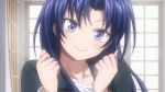  1girl animated animated_gif blinking blue_hair denpa_onna_to_seishun_otoko purple_eyes smile solo touwa_meme violet_eyes 