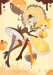  blonde_hair brown_eyes brown_hair buffy chocolate elbow_gloves food food_as_clothes food_themed_clothes fruit gloves green_eyes hairband hand_holding hat high_heels holding_hands mary_janes mini_top_hat orange orange_legwear orangette original pantyhose personification shoes short_hair skirt thigh-highs thighhighs top_hat twintails 