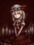  ascot blonde_hair flandre_scarlet hat red_eyes short_hair sigure_(drizzle) solo the_embodiment_of_scarlet_devil touhou wings 