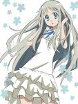  blue_eyes dress honma_meiko long_hair rinko_yuzuki white_hair 