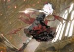  alongriver dress lolita_fashion red_eyes remilia_scarlet short_hair touhou weapon white_hair wings 