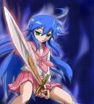  izumi_konata lucky_star nico_nico_douga niconico_rpg sword weapon 