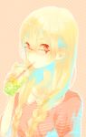  bad_id blonde_hair braid drink glasses inazuma_eleven inazuma_eleven_(series) merusuke straw trap 