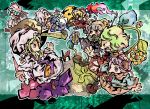  absurdres animal_ears blonde_hair blue_hair flandre_scarlet flower glisten green_hair hat highres izayoi_sakuya kazami_yuuka komeiji_satori mouse_ears multiple_girls nazrin purple_hair red_eyes remilia_scarlet sunflower touhou umbrella vines yakumo_yukari youkai 