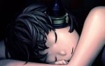  black_hair closed_eyes headphones range_murata sleeping 