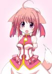  animal_ears bare_shoulders blush dog_days dog_ears dog_tail dress millhiore_f_biscotti pink_hair purple_eyes short_hair solo ta_299 tail violet_eyes 