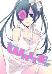  bare_shoulders blue_eyes blue_hair buttons ciel_phantomhive cover cover_page crossdressinging dress english flower hair_over_one_eye kuroshitsuji ribbon sundress trap twintails 