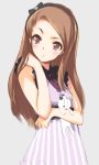  :/ blush brown_hair doll doll_hug hairband idolmaster kawata_hisashi long_hair minase_iori solo stuffed_animal stuffed_toy 