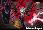  bodysuit eyepatch grey_hair infinite_stratos laura_bodewig mecha_musume miyabi_(miura105) pilot_suit schwarzer_regen schwarzer_roegen silver_hair solo weapon 