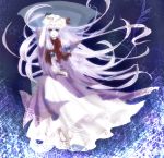  bad_id barefoot book hand_on_hat highres long_hair pale_skin patchouli_knowledge rokuri-eva solo touhou 