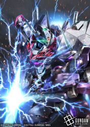  commentary_request duel energy_sword gundam gundam_card_game gundam_lfrith gundam_suisei_no_majo holding holding_weapon hukutuuprunes mecha mecha_focus mobile_suit no_humans robot science_fiction space sword v-fin weapon 