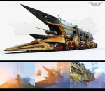  arsenixc cannon highres mecha original train vehicle 