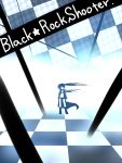  black_rock_shooter black_rock_shooter_(character) blue_eyes highres kurosawa-san midriff navel solo twintails 