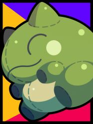  absurdres animal_ears closed_mouth doll highres no_humans pokemon pokemon_(creature) pokemon_move shichi_(7cube_ori) simple_background smile stitches stuffed_toy substitute_(pokemon) 