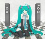  bad_id blue_eyes detached_sleeves hatsune_miku headset ladybird8n long_hair moz necktie skirt thigh-highs thighhighs twintails very_long_hair vocaloid wallpaper zettai_ryouiki 