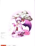  alternate_hairstyle ginichi kimono no_hat purple_hair red_eyes remilia_scarlet touhou tree wings 